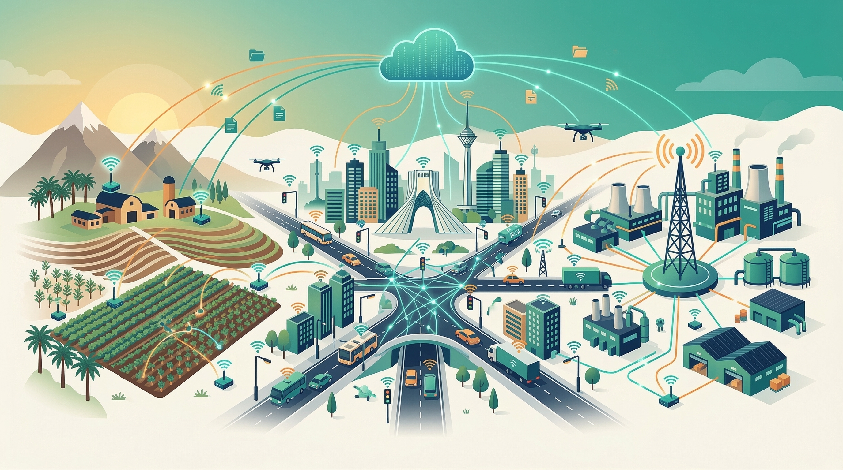 IoT sensor network illustration